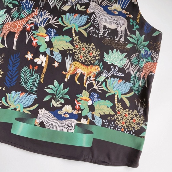 NEW Spaghetti Strap Tank Top Camisole Safari Print - Picture 5 of 11